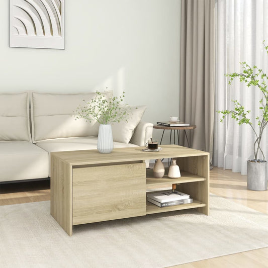 Tavolino da Salotto Rovere Sonoma 102x50x45cm Legno Multistrato | homemem39