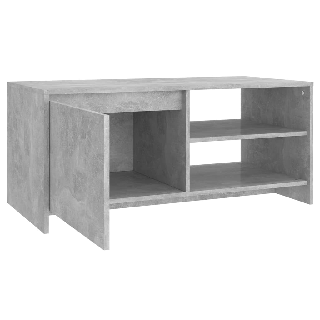 Tavolino Salotto Grigio Cemento 102x50x45 cm Legno Multistrato | homemem39