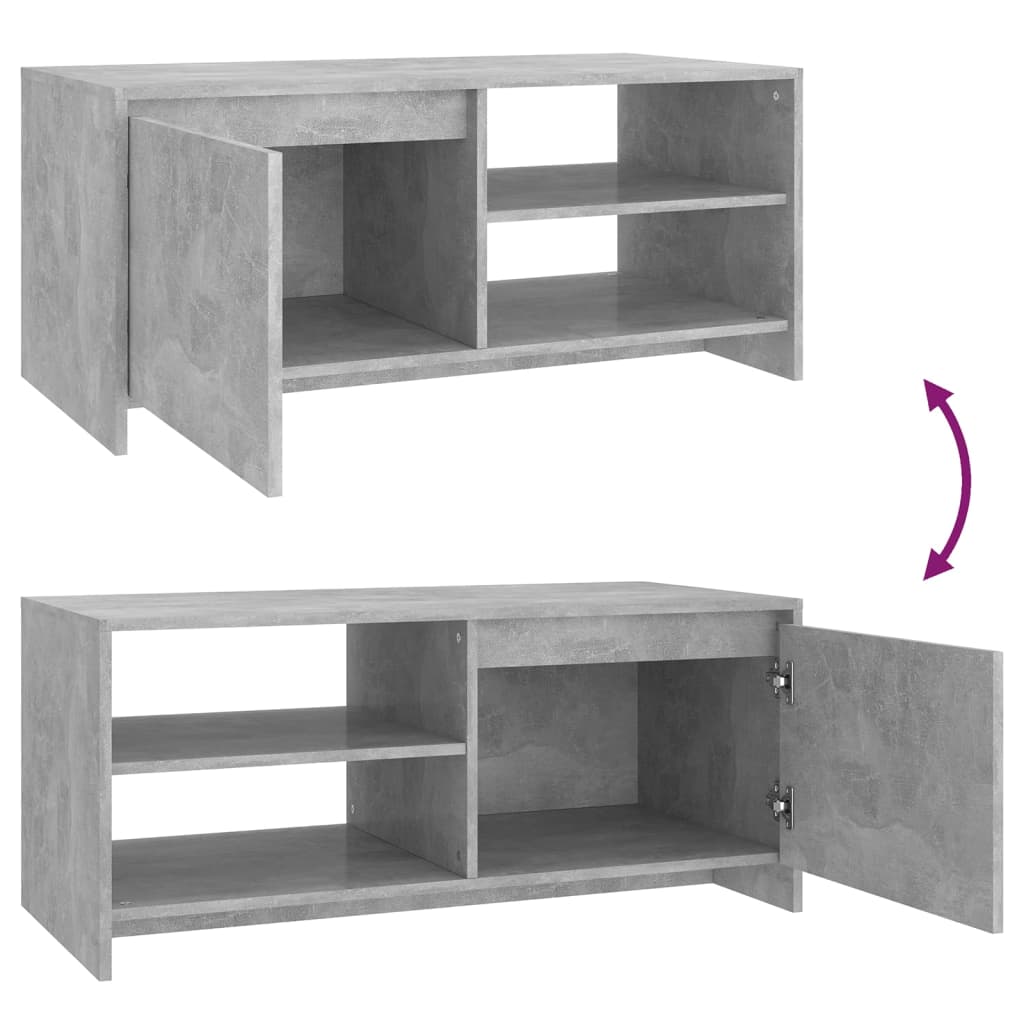 Tavolino Salotto Grigio Cemento 102x50x45 cm Legno Multistrato | homemem39