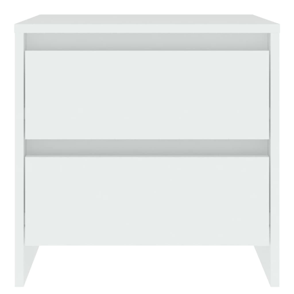Comodino Bianco 45x34,5x44,5 cm in Legno Ingegnerizzato - homemem39
