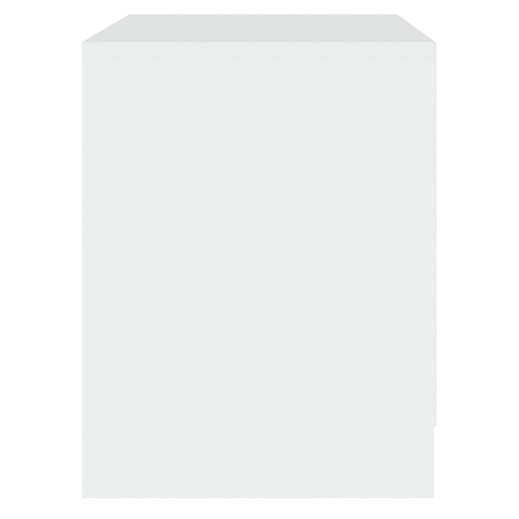 Comodino Bianco 45x34,5x44,5 cm in Legno Ingegnerizzato - homemem39