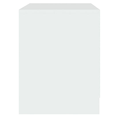 Comodino Bianco 45x34,5x44,5 cm in Legno Ingegnerizzato - homemem39