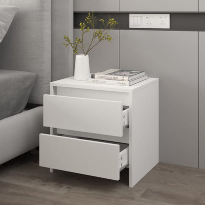 Comodino Bianco 45x34,5x44,5 cm in Legno Ingegnerizzato