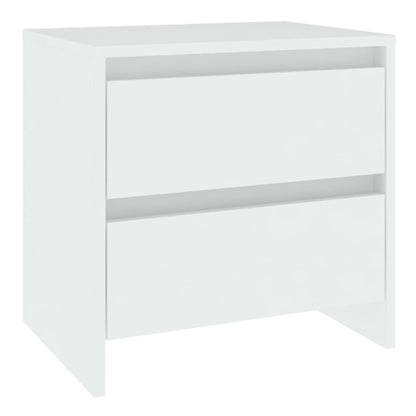 Comodino Bianco 45x34,5x44,5 cm in Legno Ingegnerizzato - homemem39