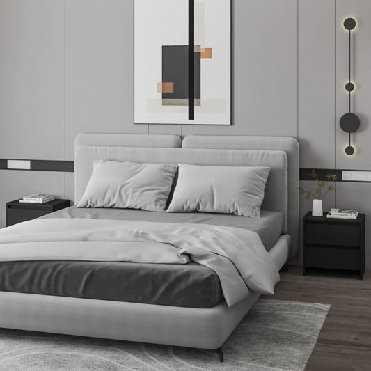 Comodini 2 pz Neri 45x34,5x44,5 cm in Truciolato - homemem39