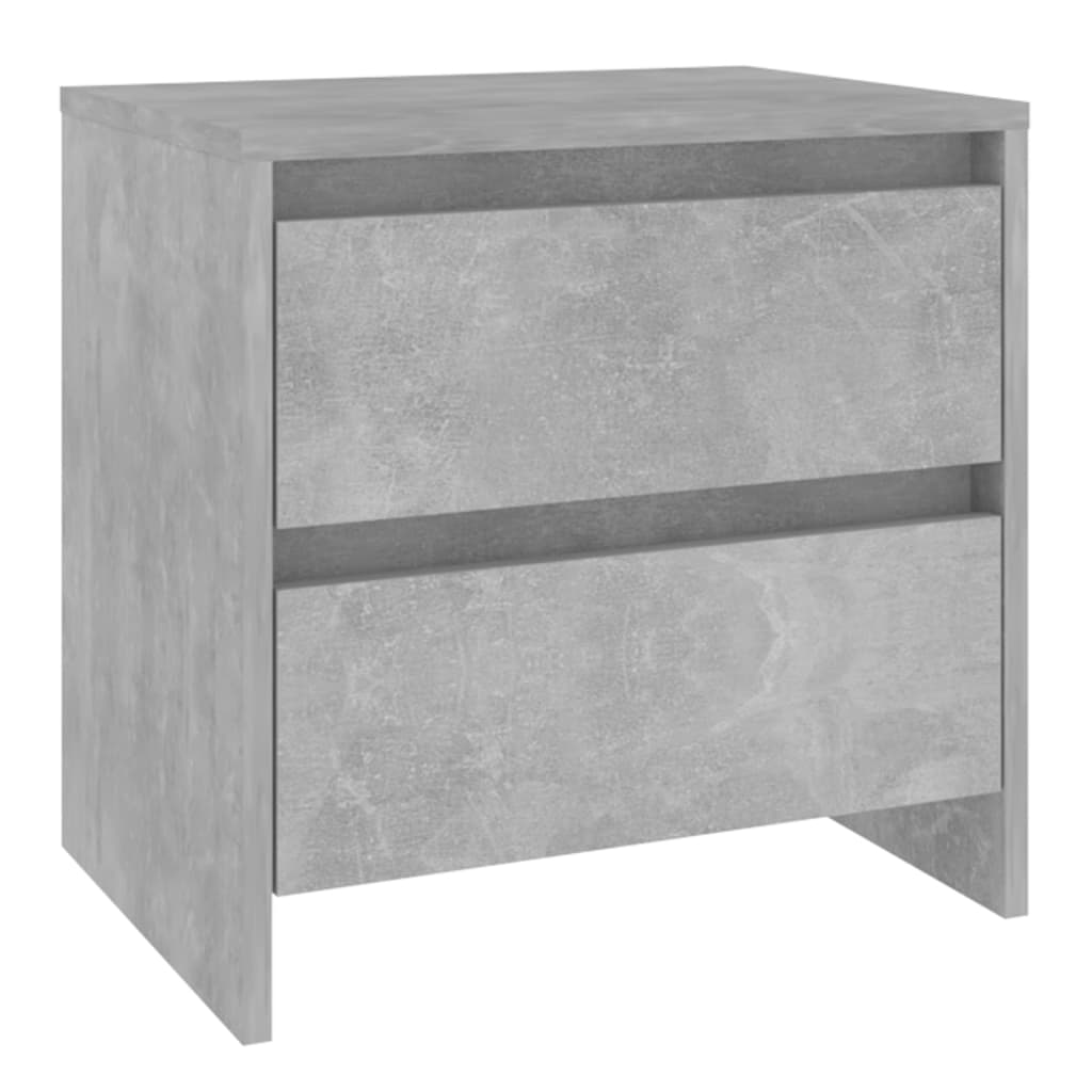 Comodini 2 pz Grigio Cemento 45x34,5x44,5 cm in Truciolato