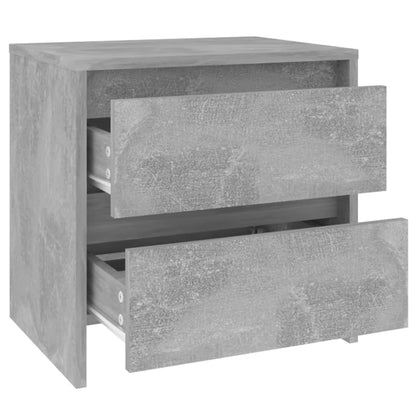 Comodini 2 pz Grigio Cemento 45x34,5x44,5 cm in Truciolato