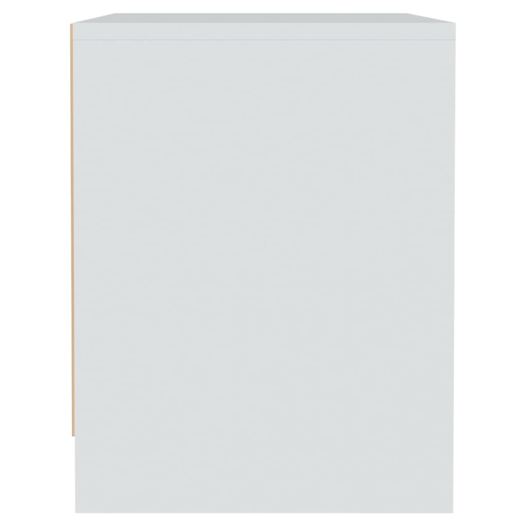 Comodino Bianco 45x34x44,5 cm in Truciolato - homemem39