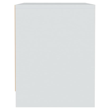 Comodino Bianco 45x34x44,5 cm in Truciolato - homemem39