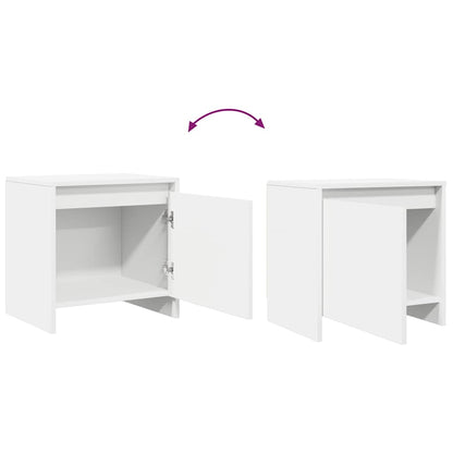 Comodini 2 pz Bianchi 45x34x44,5 cm in Truciolato