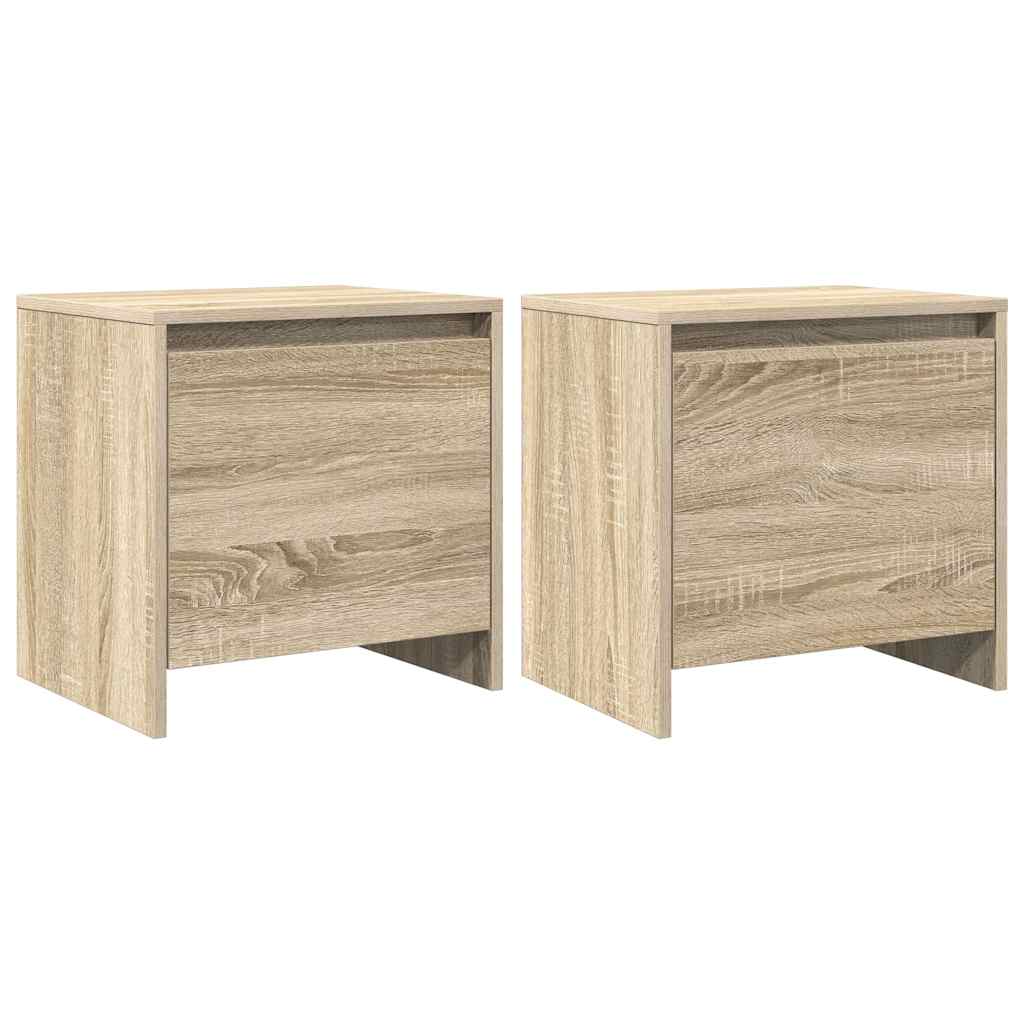 Comodini 2 pz Rovere Sonoma 45x34x44,5 cm in Truciolato | homemem39