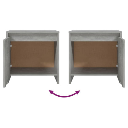 Comodino Grigio Cemento 45x34x44,5 cm in Truciolato - homemem39