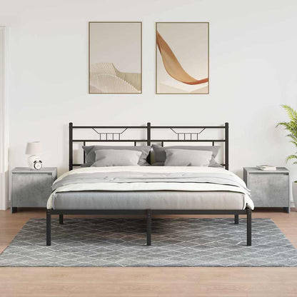 Comodini 2 pz Grigio Cemento 45x34x44,5 cm in Truciolato | homemem39