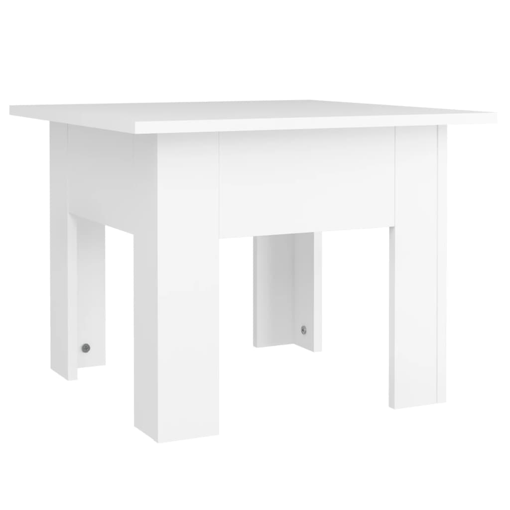 Tavolino da Salotto Bianco 55x55x42 cm in Legno Multistrato | homemem39