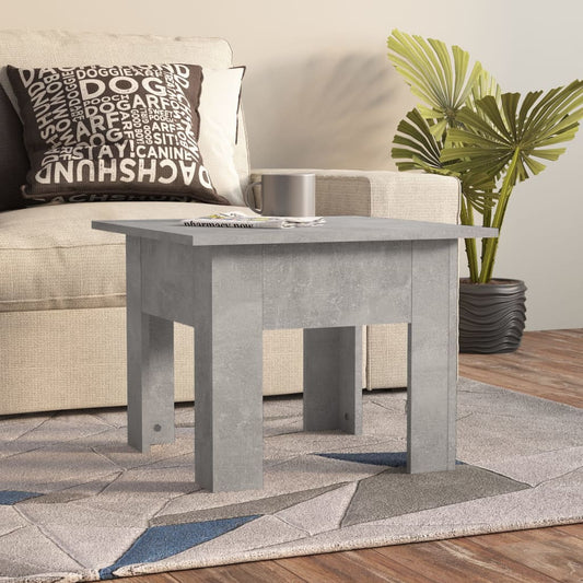 Tavolino da Caffè Grigio Cemento 55x55x42 cm in Truciolato | homemem39