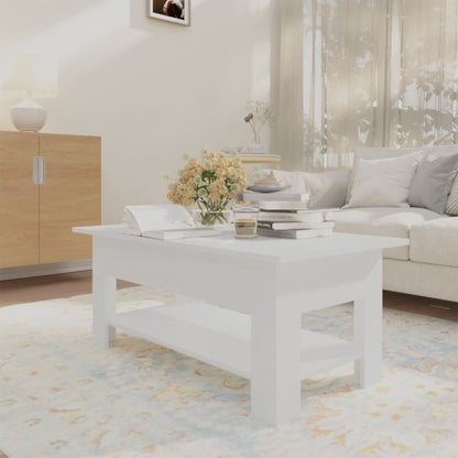 Tavolino da Salotto Bianco 102x55x42 cm in Truciolato | homemem39
