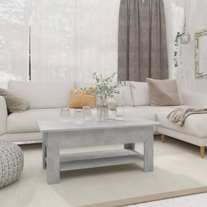 Tavolino da Salotto Grigio Cemento 102x55x42 cm in Truciolato | homemem39