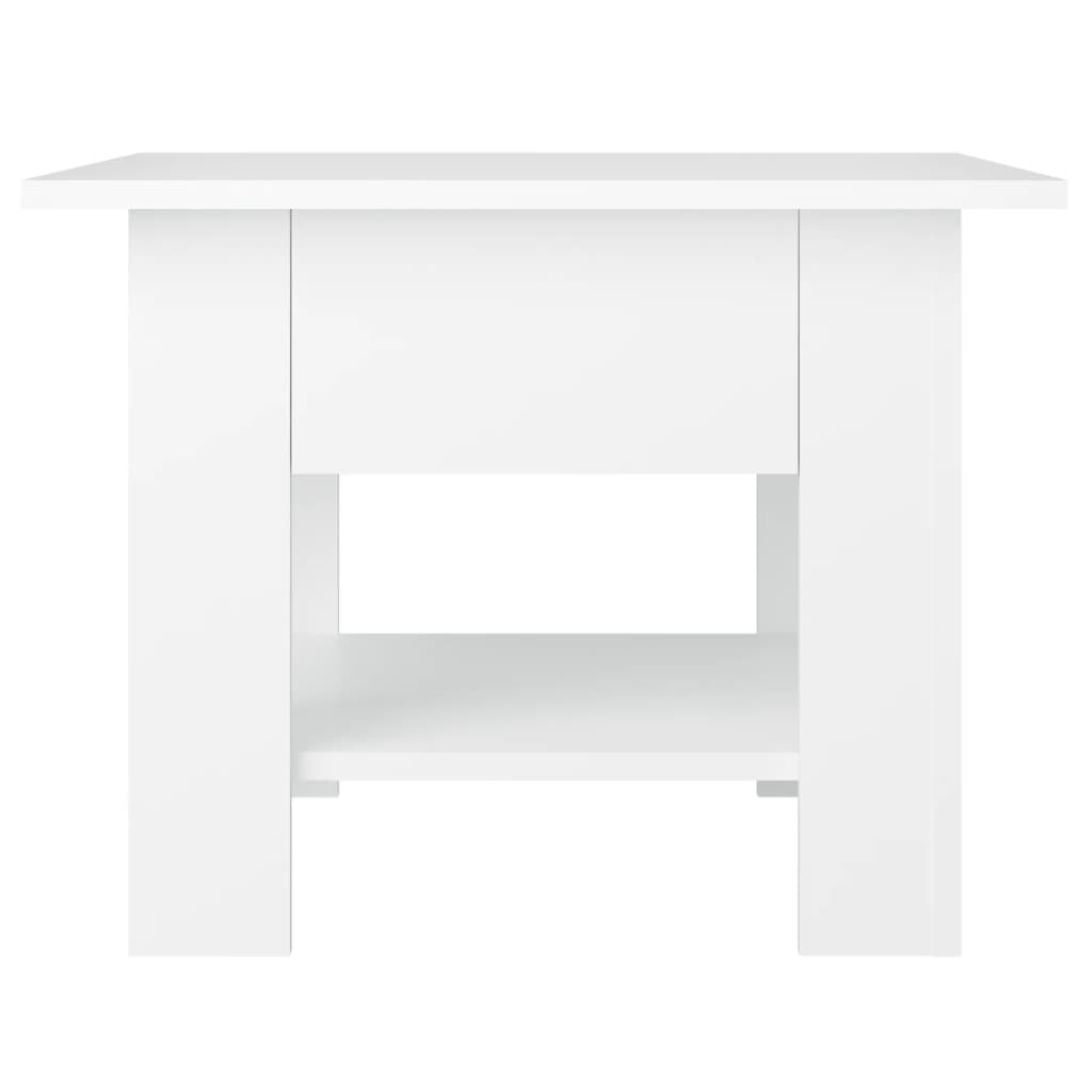 Tavolino da Salotto Bianco 55x55x42 cm in Truciolato | homemem39