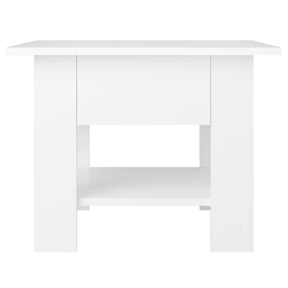 Tavolino da Salotto Bianco 55x55x42 cm in Truciolato | homemem39