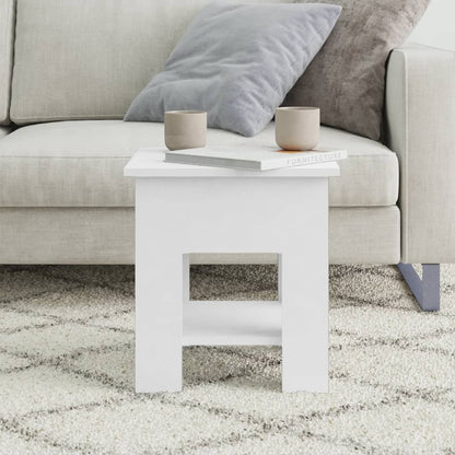 Tavolino da Salotto Bianco 40x40x42 cm in Legno Multistrato | homemem39