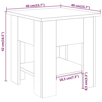 Tavolino da Salotto Bianco 40x40x42 cm in Legno Multistrato | homemem39
