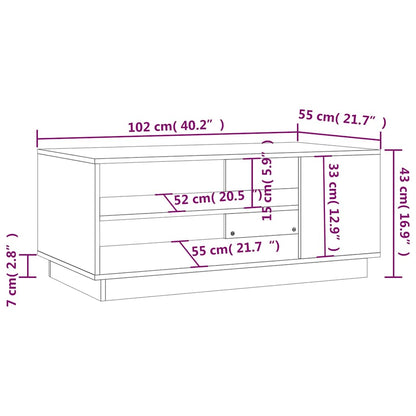 Tavolino da Salotto Nero 102x55x43 cm in Truciolato | homemem39
