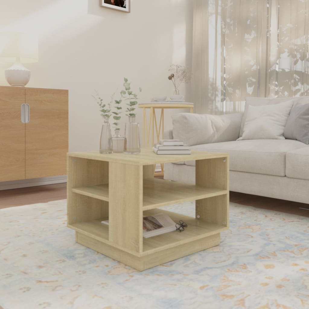 Tavolino da Salotto Rovere Sonoma 55x55x43 cm in Truciolato | homemem39