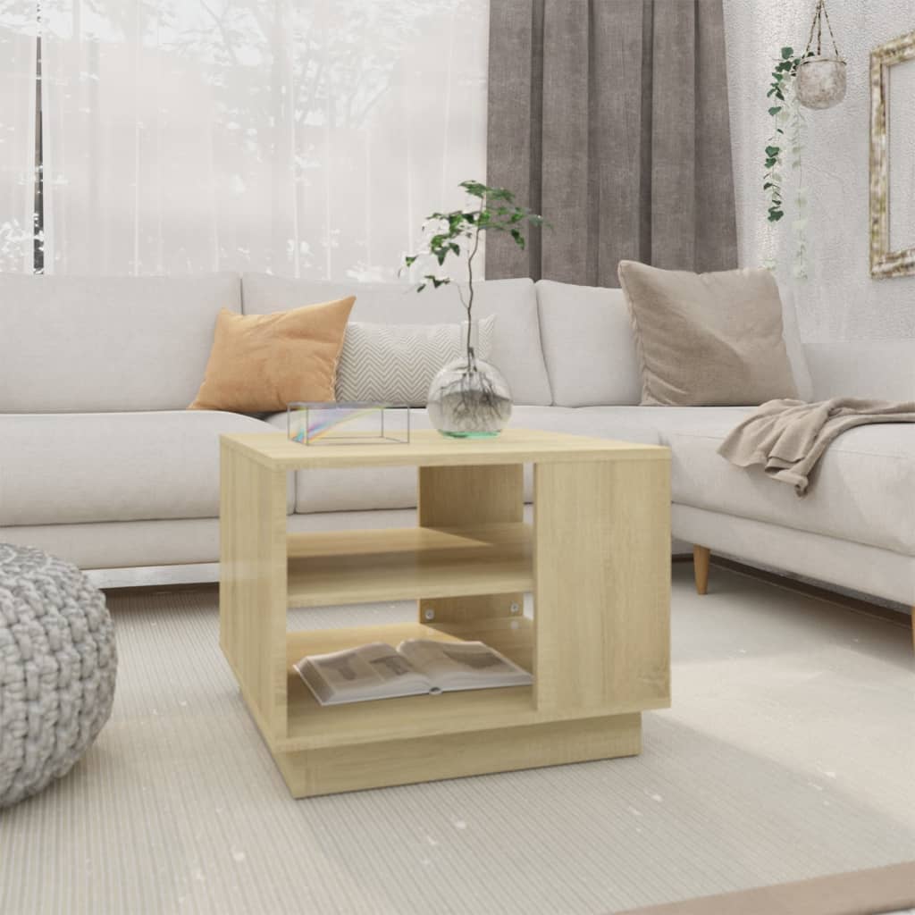 Tavolino da Salotto Rovere Sonoma 55x55x43 cm in Truciolato | homemem39