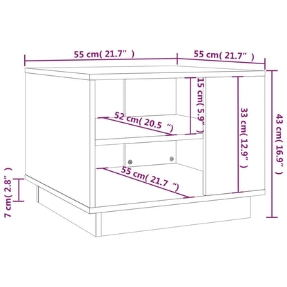 Tavolino da Salotto Grigio Cemento 55x55x43 cm in Truciolato | homemem39