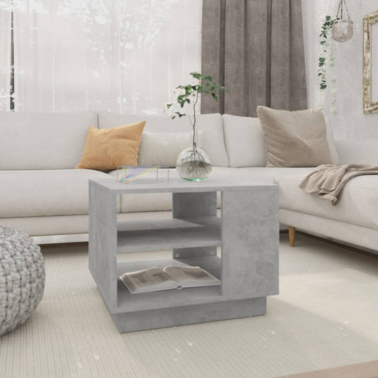 Tavolino da Salotto Grigio Cemento 55x55x43 cm in Truciolato | homemem39