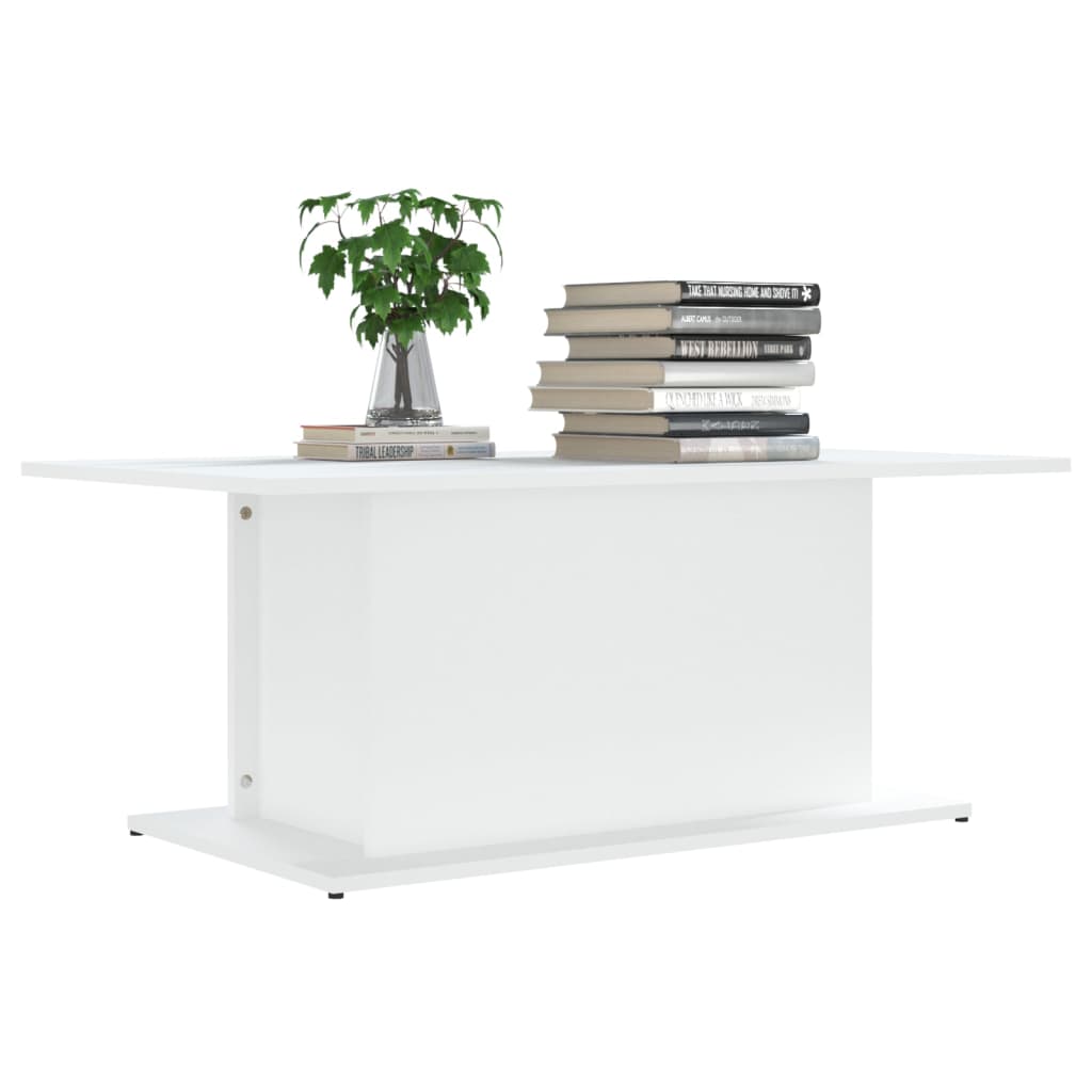 Tavolino da Salotto Bianco 102x55,5x40 cm in Truciolato | homemem39