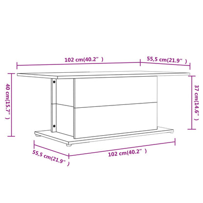 Tavolino da Salotto Bianco 102x55,5x40 cm in Truciolato | homemem39