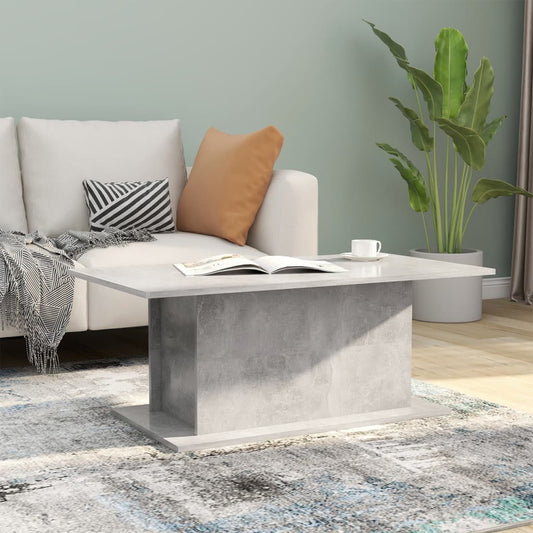 Tavolino da Salotto Grigio Cemento 102x55,5x40 cm in Truciolato | homemem39