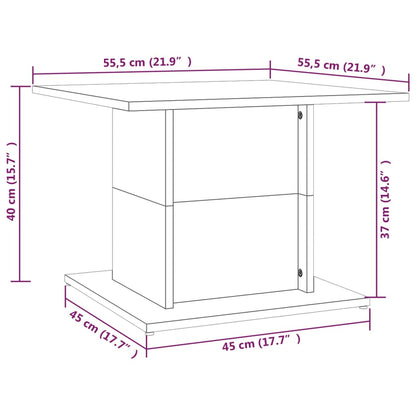 Tavolino da Salotto Bianco 55,5x55,5x40 cm in Truciolato | homemem39