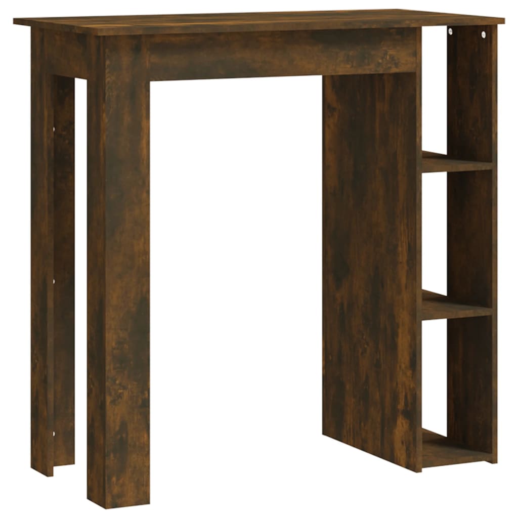 Tavolino da Bar con Ripiani Rovere Fumo 102x50x103,5 cm - homemem39