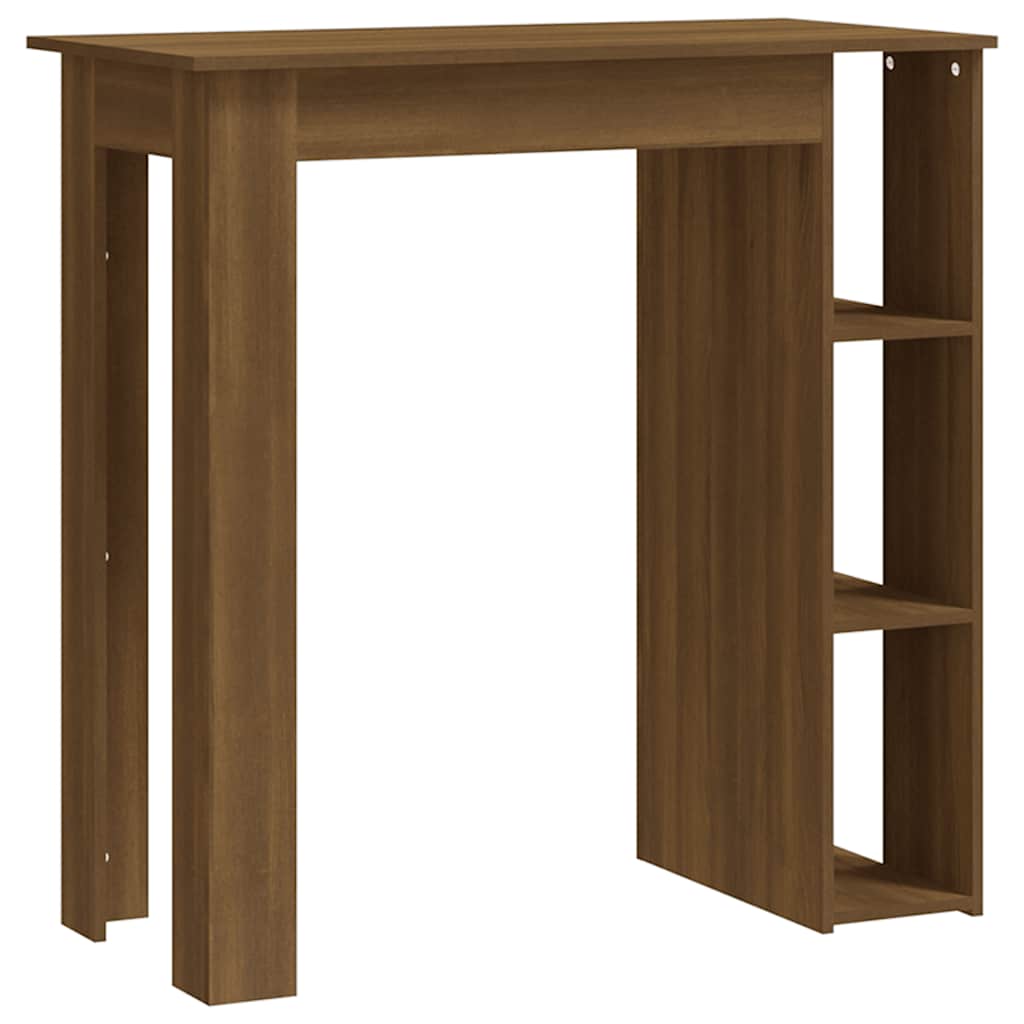 Tavolino da Bar con Ripiani Rovere Marrone 102x50x103,5 cm | homemem39