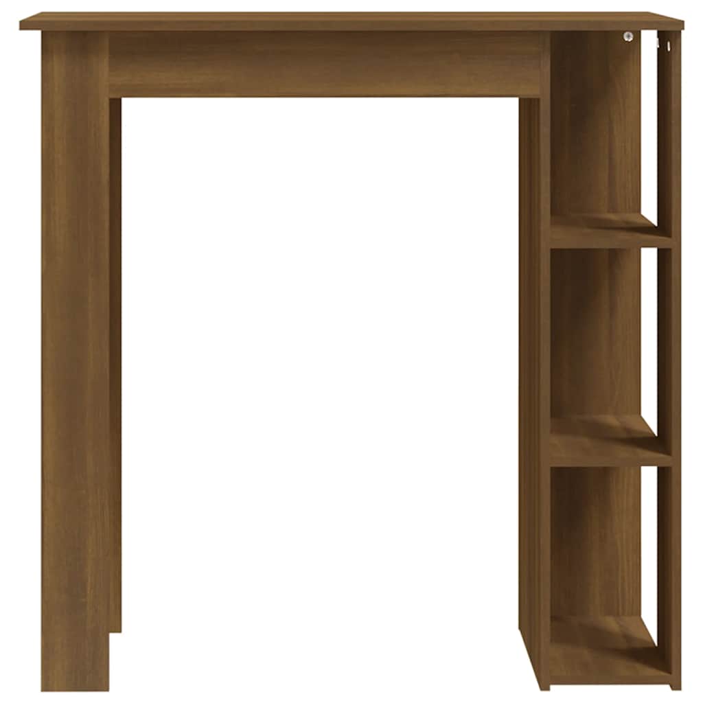 Tavolino da Bar con Ripiani Rovere Marrone 102x50x103,5 cm | homemem39