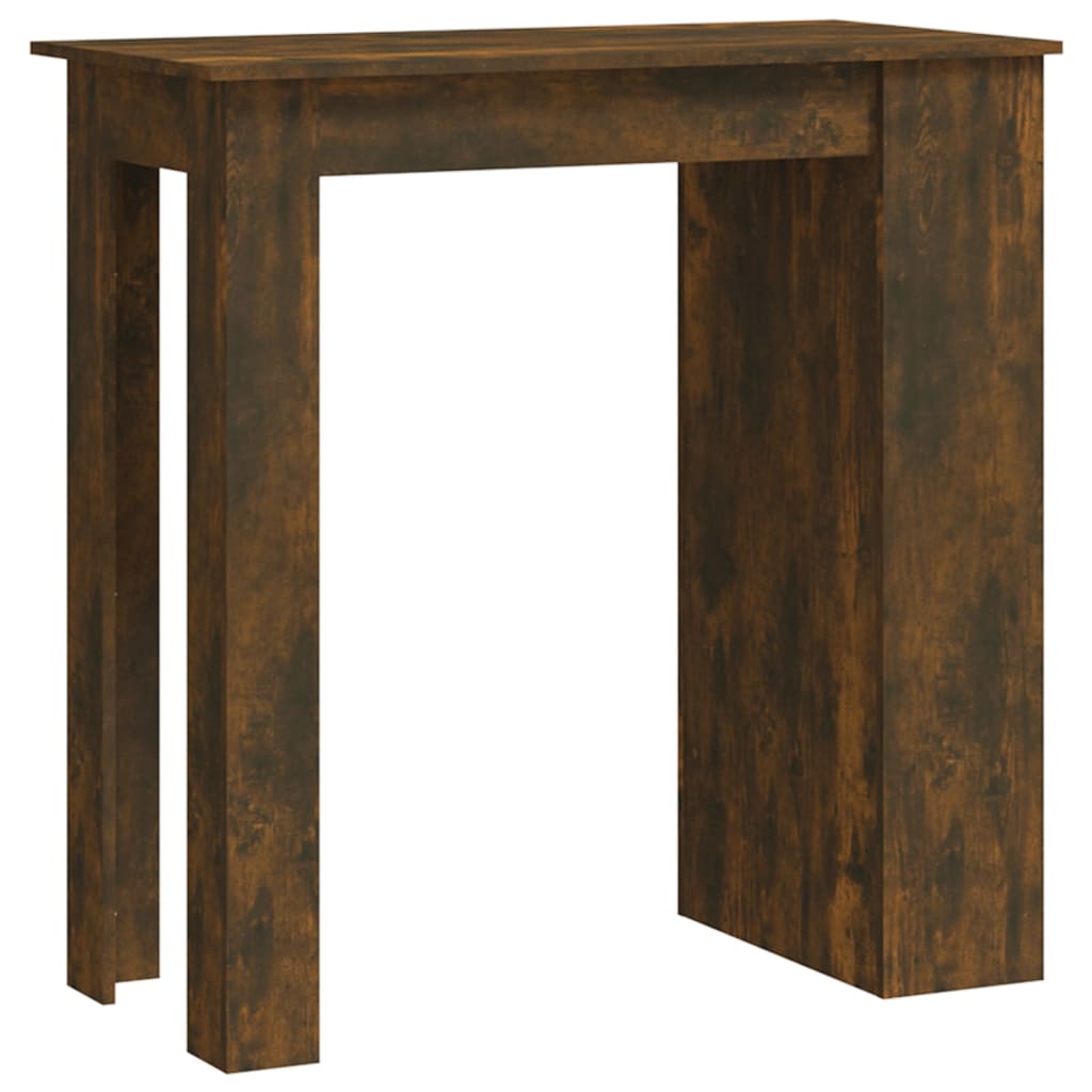 Tavolo Bar con Ripiani Rovere Fumo 102x50x103,5cm in Truciolato | homemem39