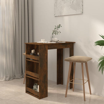 Tavolo Bar con Ripiani Rovere Fumo 102x50x103,5cm in Truciolato | homemem39