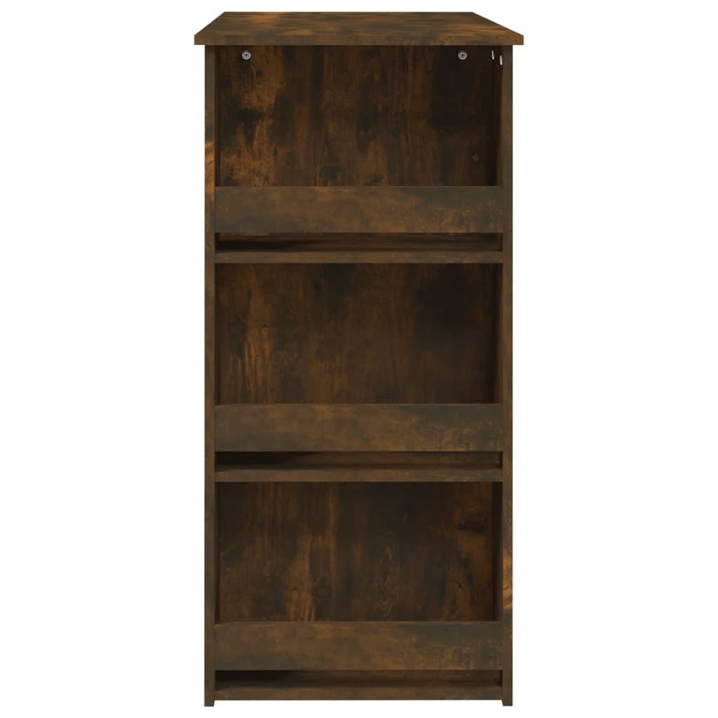 Tavolo Bar con Ripiani Rovere Fumo 102x50x103,5cm in Truciolato | homemem39