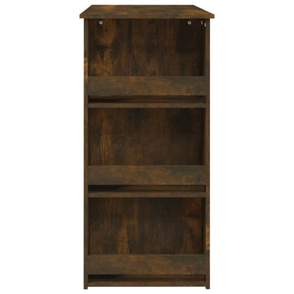 Tavolo Bar con Ripiani Rovere Fumo 102x50x103,5cm in Truciolato | homemem39