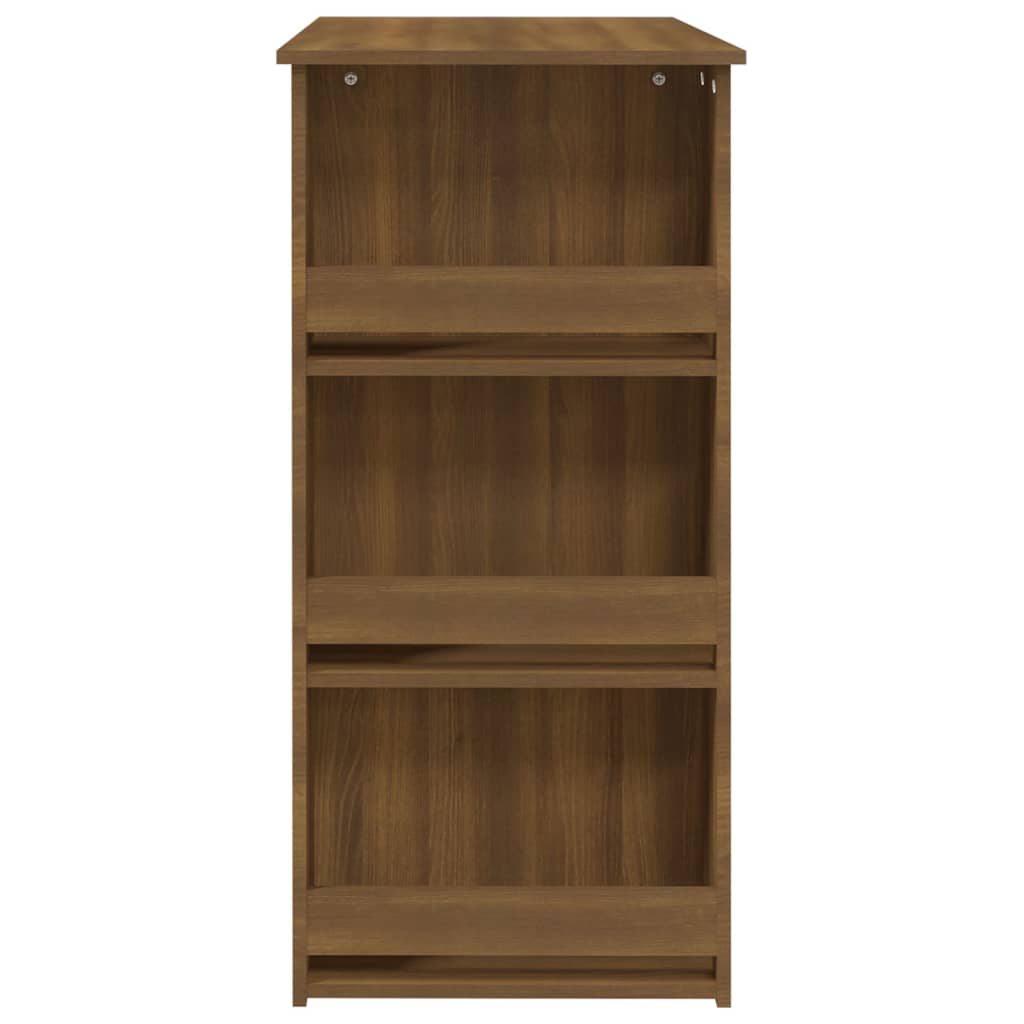 Tavolino da Bar con Ripiani Marrone Rovere 102x50x103,5 cm | homemem39