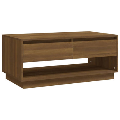 Tavolino da Salotto Marrone Rovere 102,5x55x44 cm in Truciolato | homemem39