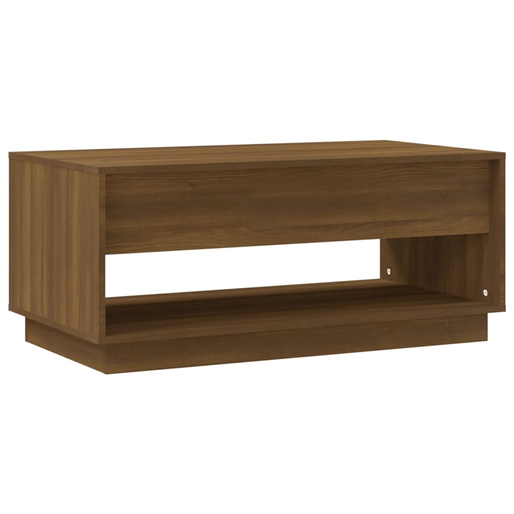 Tavolino da Salotto Marrone Rovere 102,5x55x44 cm in Truciolato | homemem39