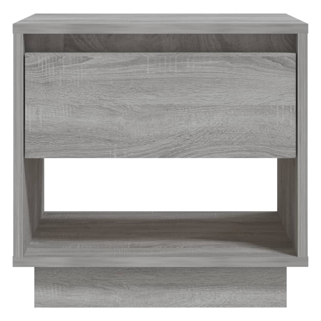 Comodino Sonoma Grigio 45x34x44 cm in Truciolato - homemem39