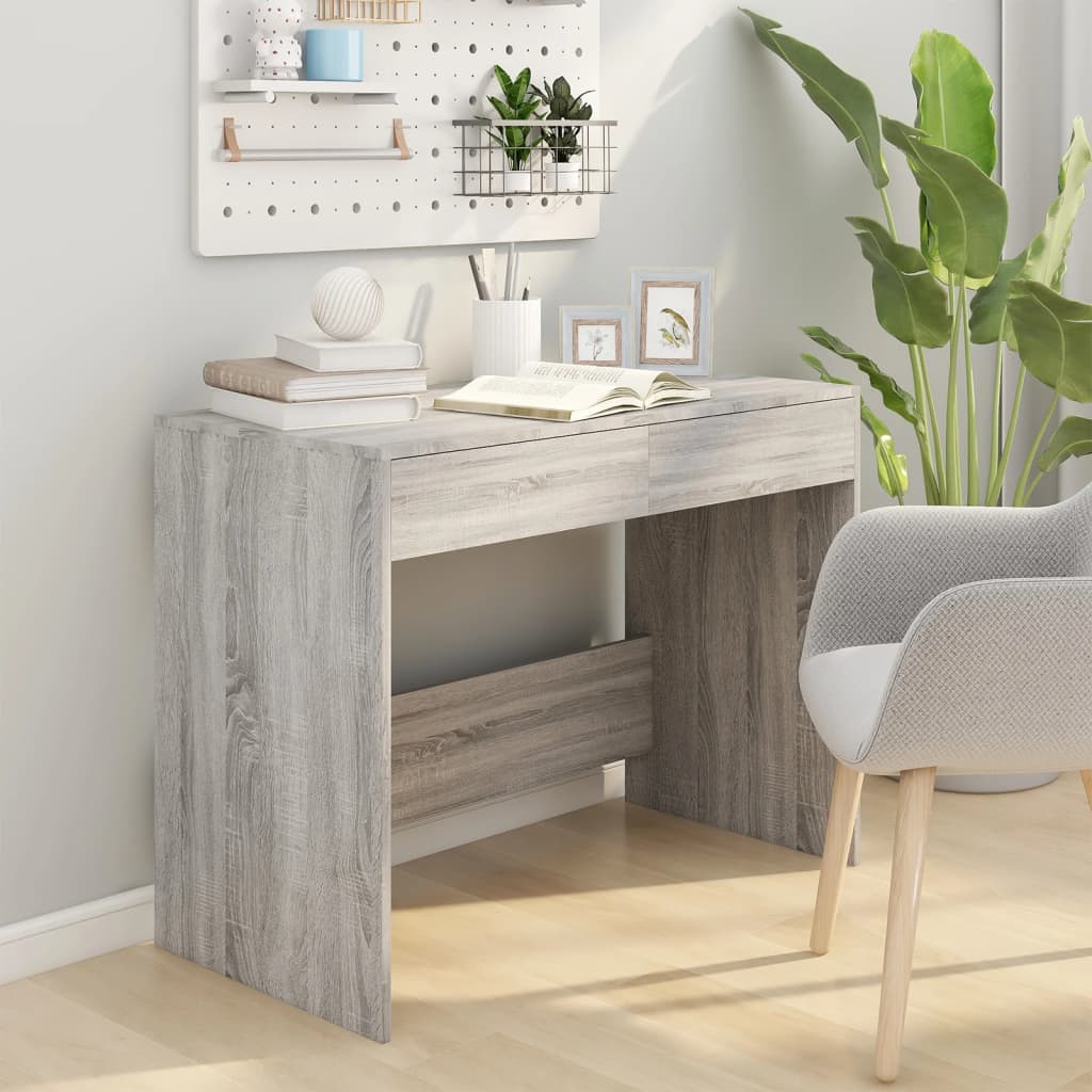 Scrivania Grigio Sonoma 101x50x76,5 cm in Truciolato - homemem39
