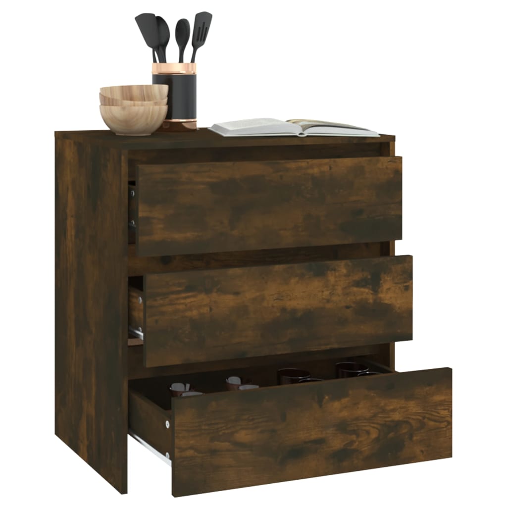 Credenza Rovere Fumo 70x41x75 cm in Truciolato | homemem39