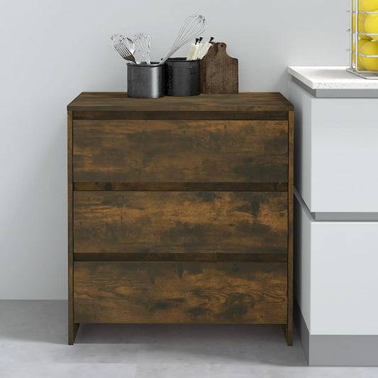 Credenza Rovere Fumo 70x41x75 cm in Truciolato - homemem39
