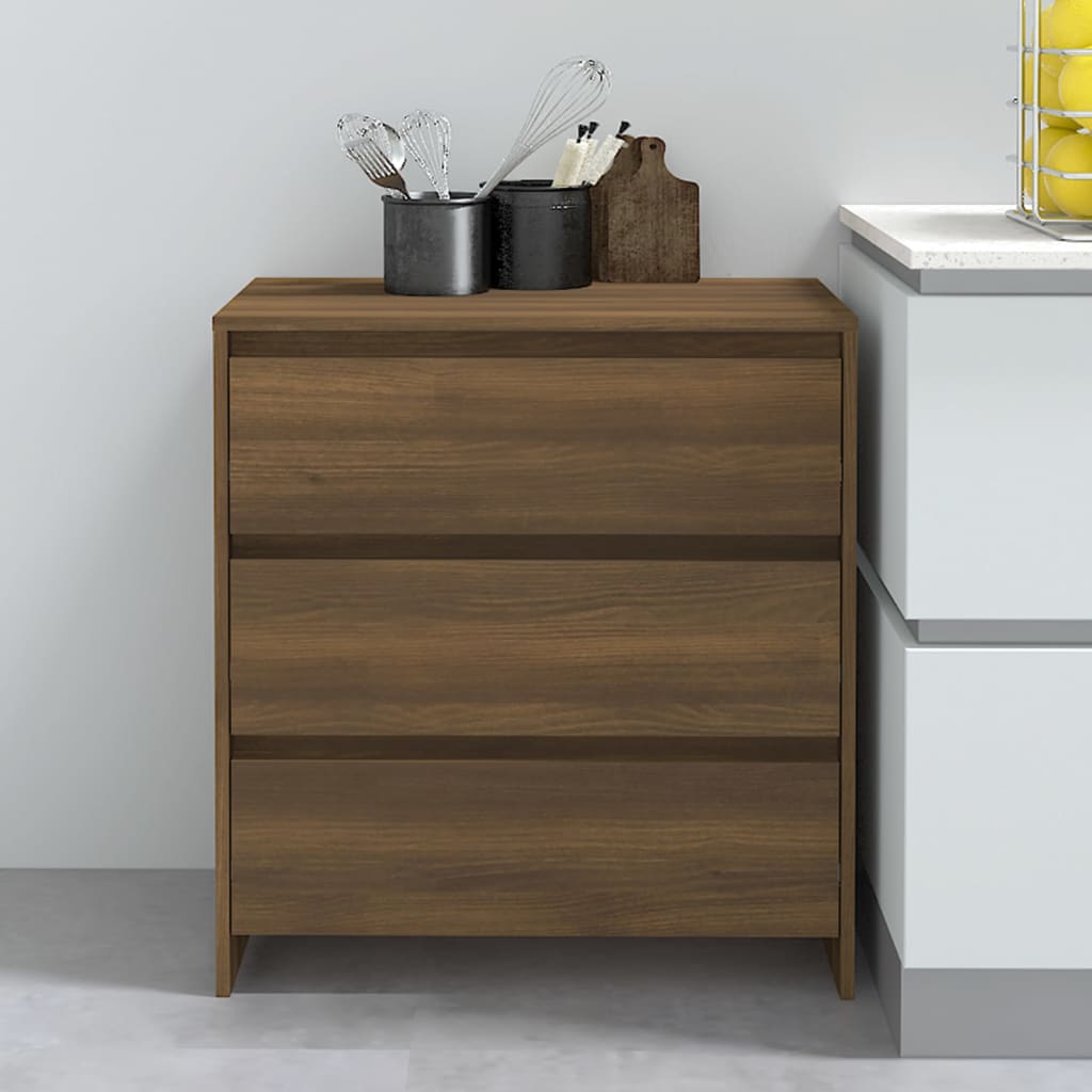 Credenza Rovere Marrone 70x41x75 cm in Truciolato - homemem39