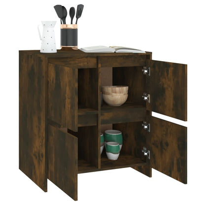 Credenza Rovere Fumo 70x41x75 cm in Truciolato - homemem39